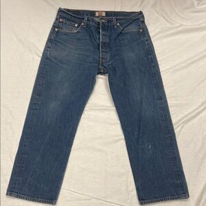 Levi's Classic Blue Straight leg Jeans 501 button fly 36x30 classic red tag